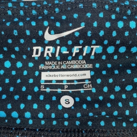 Nike Dri Fit Epic Run Tight Black Blue Capri Pants Size Small 799156 010 - Picture 7 of 13